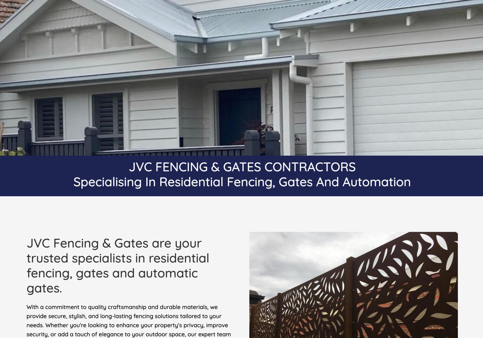 JVC Fencing and Gates
